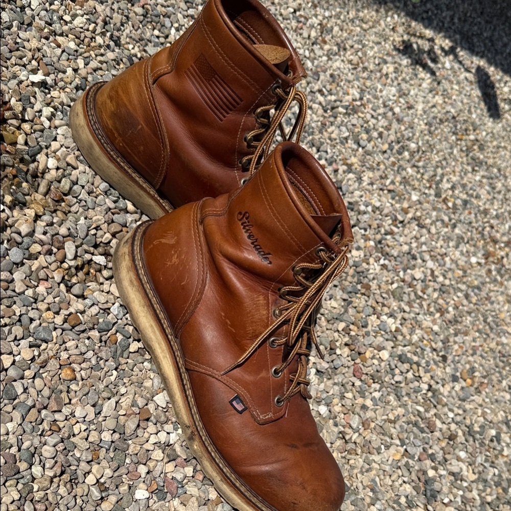 Silverado Men's Brown Leather Work Boots